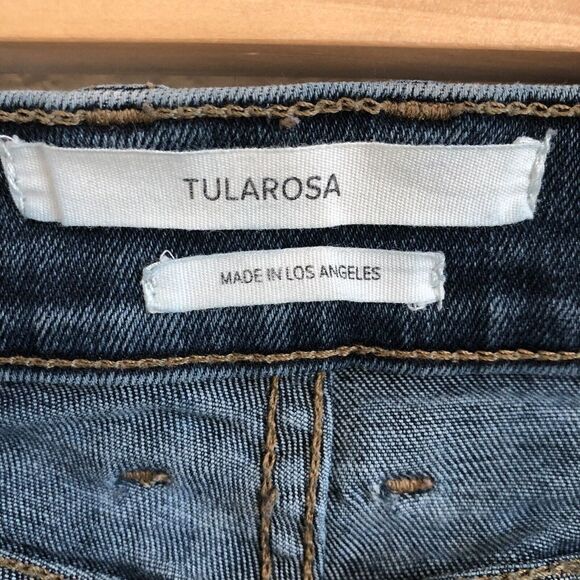 Tularosa Nora Skinny Jeans Size 24 High Rise Patch Pockets Stretch Button Front - Picture 4 of 10